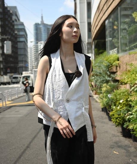 WILDFRÄULEIN "Semi gilet" Antique linen.