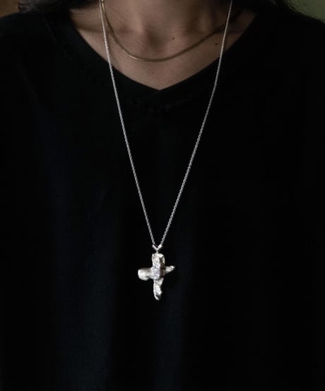 ferric "Pearl × silver999 necklaae"