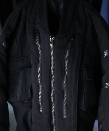 WILDFRÄULEIN "Goat bomber jacket type-c" Hard Nylon.
