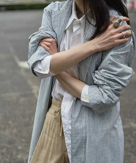 Gauche "Hickory pin stripe atelier coat"