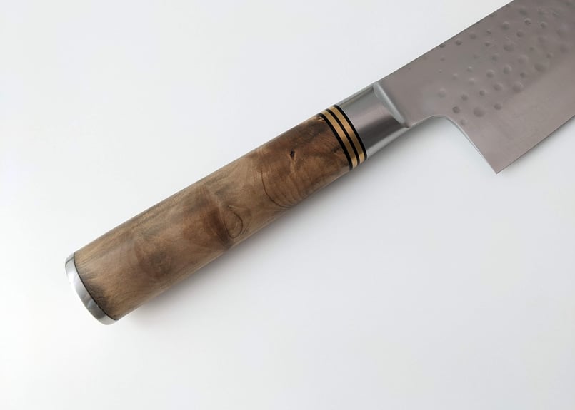 武生特殊鋼材SPG2鋼ナイフ花梨瘤ハンドル鏡面仕上げ(ハマグリ刃) 武生特殊鋼材SPG2鋼ナイフ花梨瘤ハンドル鏡面仕上げ(ハマグリ刃)