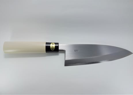 10348 特大牛刀 尺一 鏡面仕上げ 刺身包丁 両刃包丁 黒檀黒水
