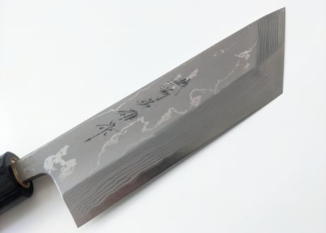 C0092 | 白紙積層 | ウナギ裂150 | 紫檀しのぎ柄