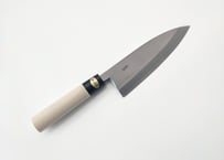 北岡英雄作 松刃包丁 白紙積層 6寸 レインボー特注柄 限定品 C0024 | 白紙 | 出刃5.5寸(165mm) | 朴木 | タケフナイフビレッジ公式