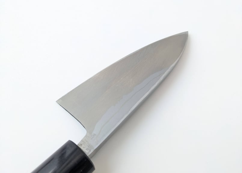 切付型相出刃 相出刃 出刃 6寸 18cm 紫檀柄 バフ仕上げ済み 研ぎ済み