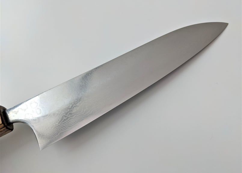QB0906 | VG10ニッケル積層 | 牛刀210 | 磨き | 樫拭き漆柄 | タケフナ