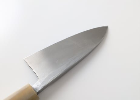 C0716 |  白紙積層 | 出刃180 | 水牛角+朴木八角柄