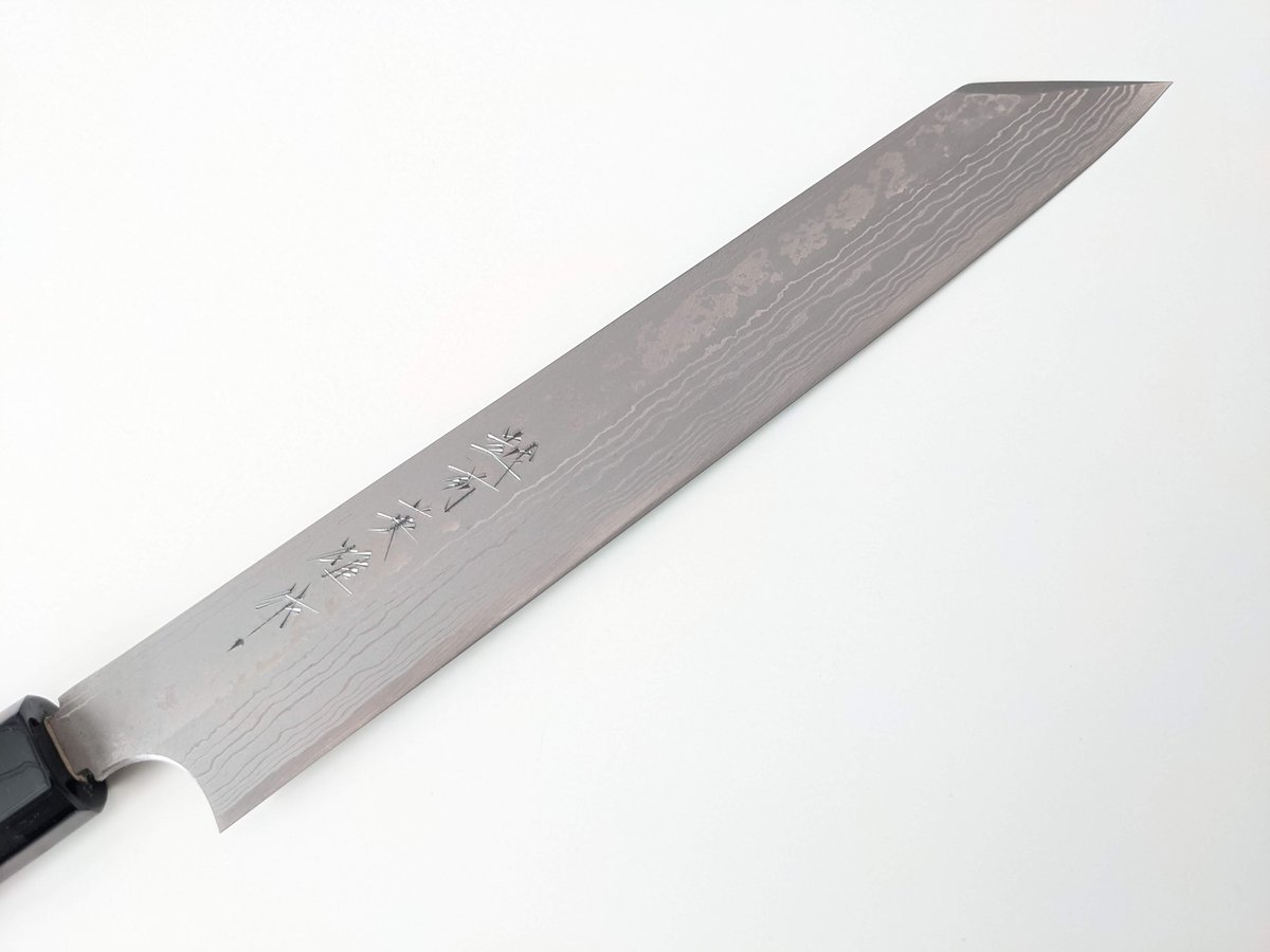 10本セット 銀巻 黒水牛角 柳刃270 黒檀八角柄 柳刃