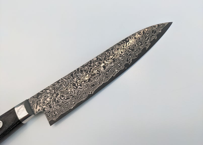 D0330 | VG10ニッケル積層 | 鍔付ペティ120 | 黒染 | タケフナイフ