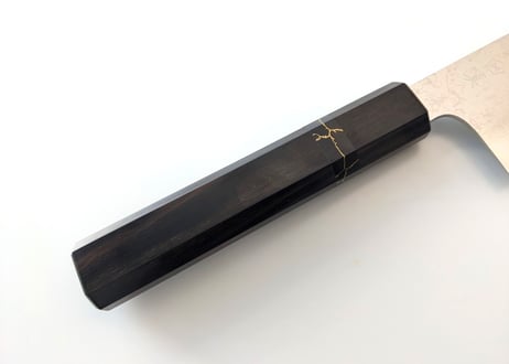 QK0043 | VG10Wニッケル積層 | 三徳 |  黒檀八角柄