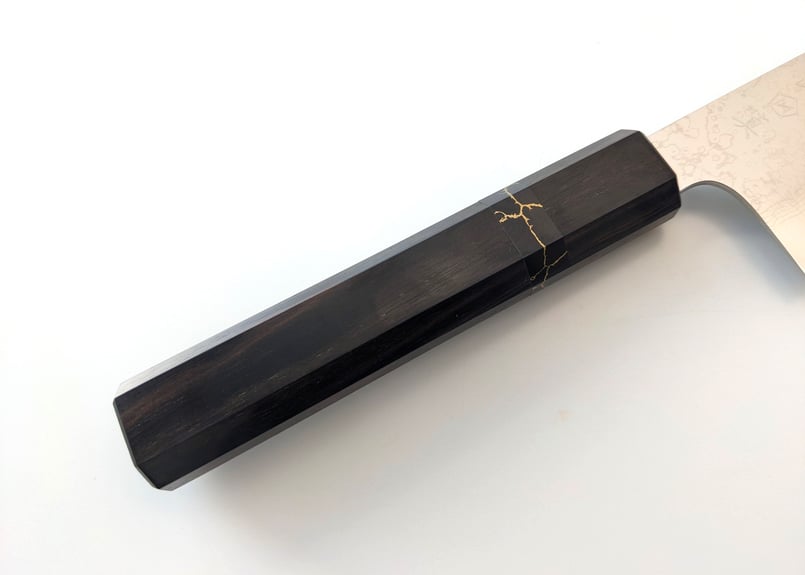 QK0043 | VG10Wニッケル積層 | 三徳 | 黒檀八角柄 | タケフ QK0043 | VG10Wニッケル積層 | 三徳 | 黒檀八角柄 | タケフ