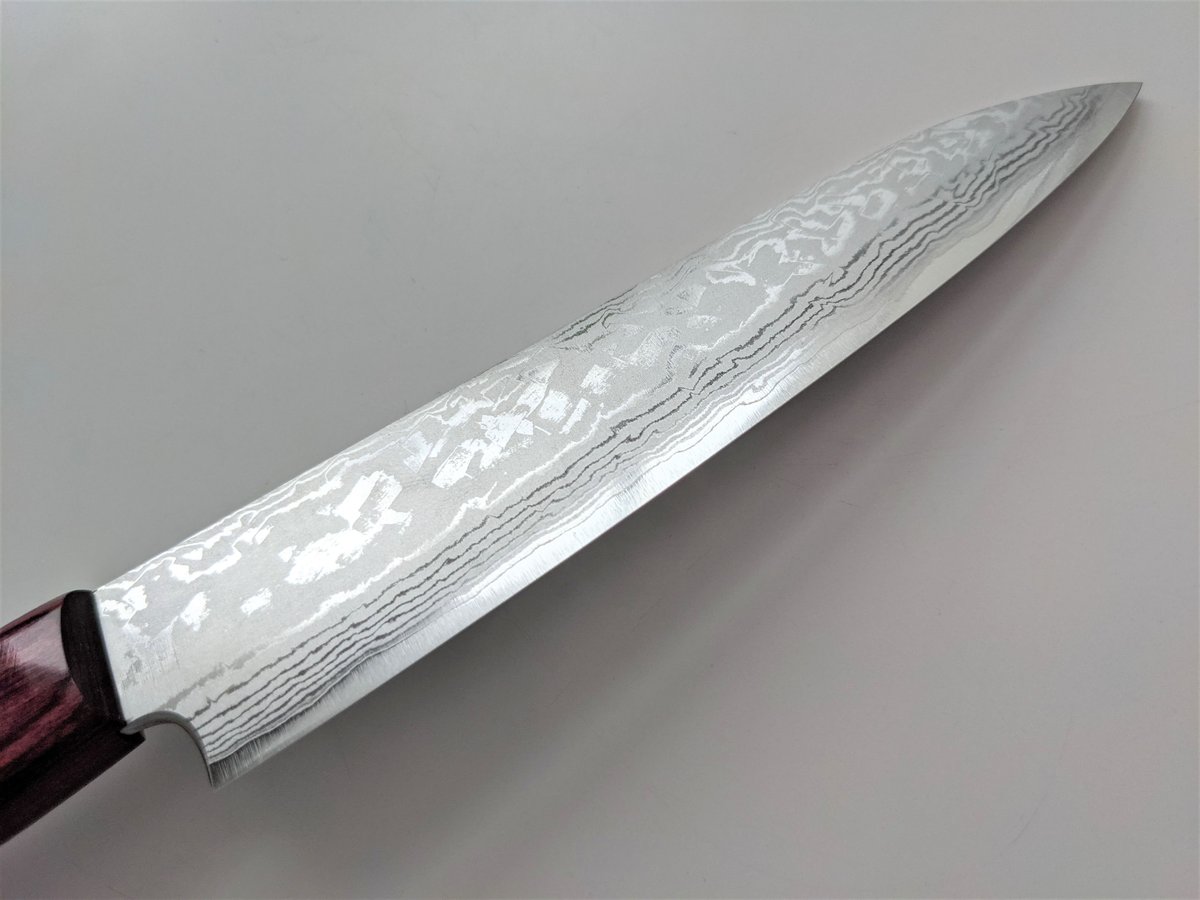 QB0025 | VG10積層 | ペティ120/130 | 赤合板 | タケフナイフビレッジ