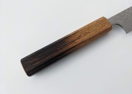 QB0900 | VG10ニッケル積層 | ペティ120 | 磨き | 樫拭き漆柄