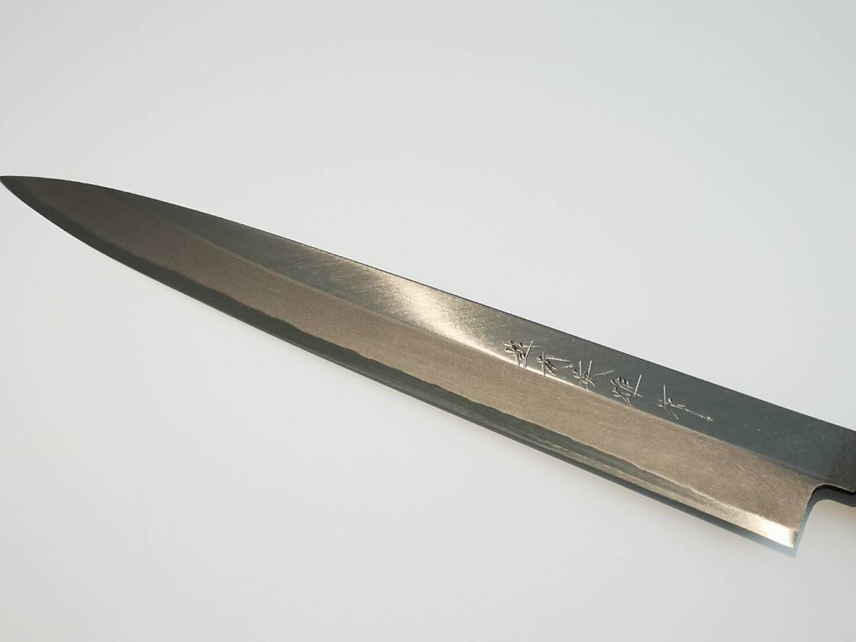 C0041 | 白紙 | 柳刃9寸 (左利き用) | 紫檀しのぎ柄 | タケフナイフ 