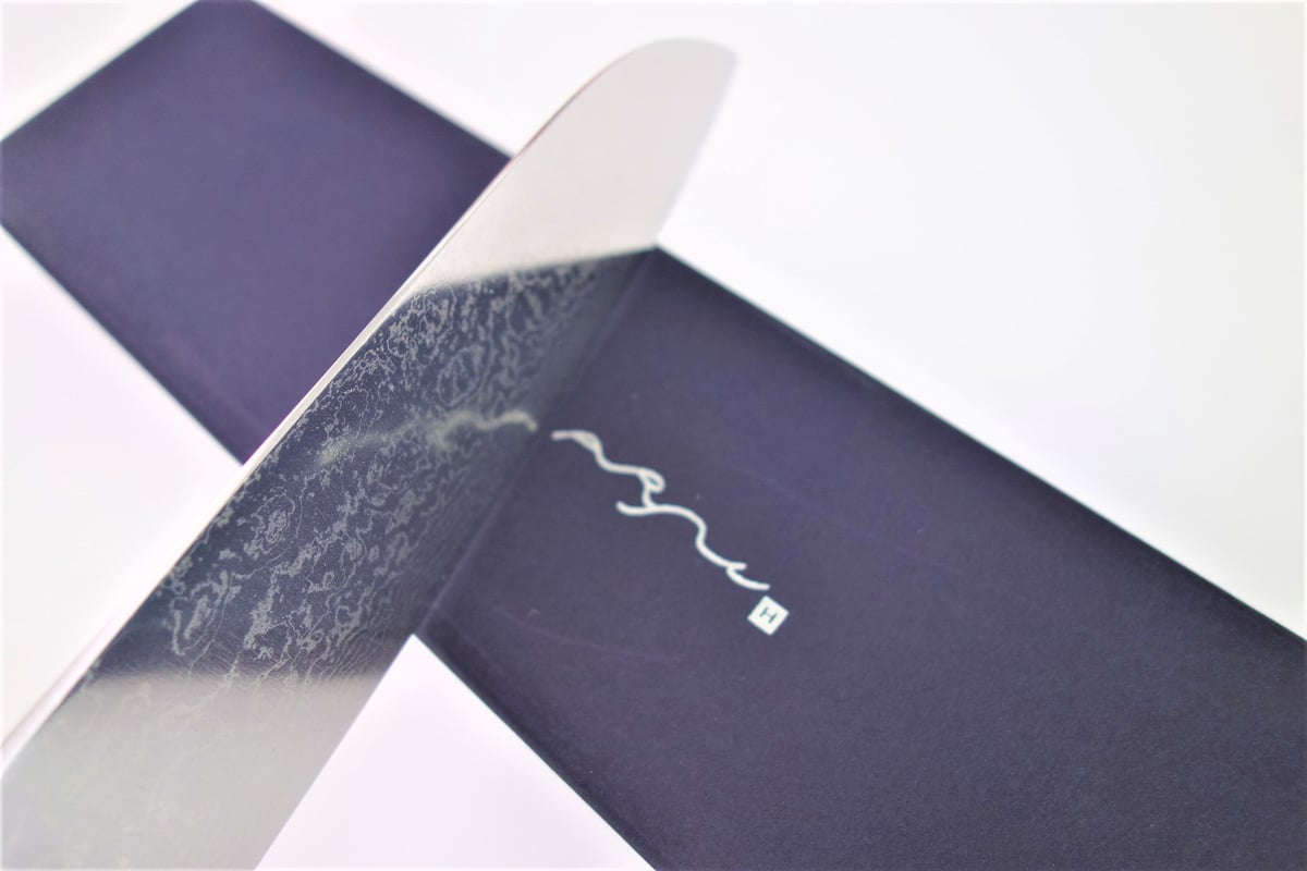 QB0903 | VG10ニッケル積層 | 三徳 | 磨き | 樫拭き漆柄