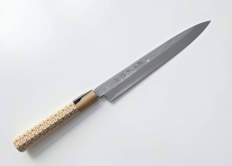 C0916 | 白紙積層 | 柳刃8寸 | 水牛角+亀甲八角柄