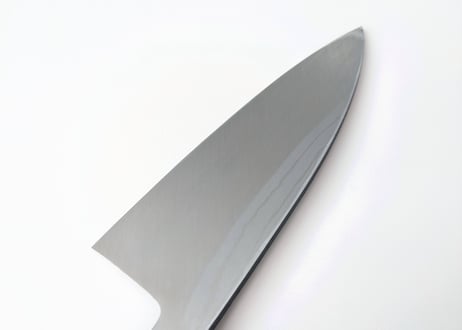 C0404 | 白紙積層 | 味切り4寸 | 紫檀しのぎ柄