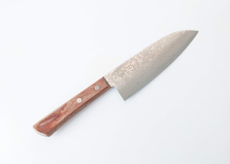A0151 | VG10積層 | 小三徳 | 合板柄 (黒/茶) | タケフナイフ