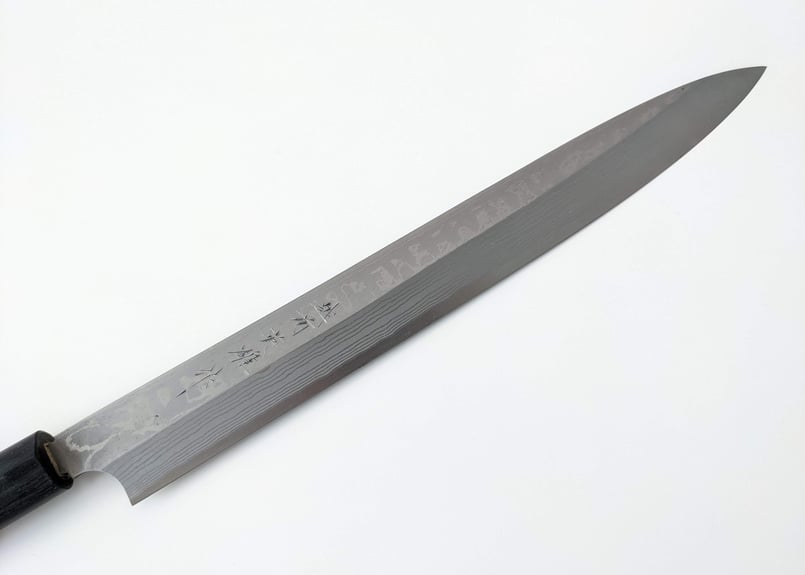 C0076 | 白紙積層 | 柳刃300 | 紫檀しのぎ柄 | タケフナイフビレッジ