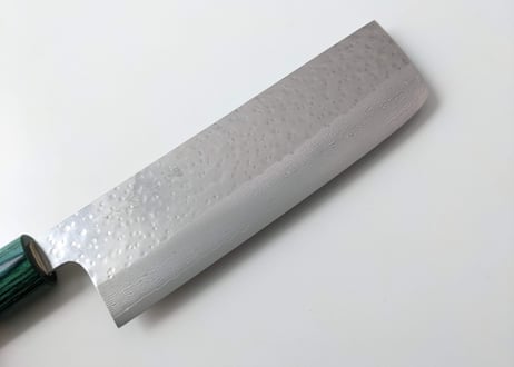 QK0008 | VG7積層 |  菜切 | 朴木丸柄 (緑)