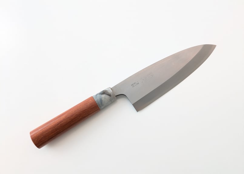C0903 | ステンレス出刃 | 6寸 | ブビンガ柄・朴木柄 | タケフナイフ