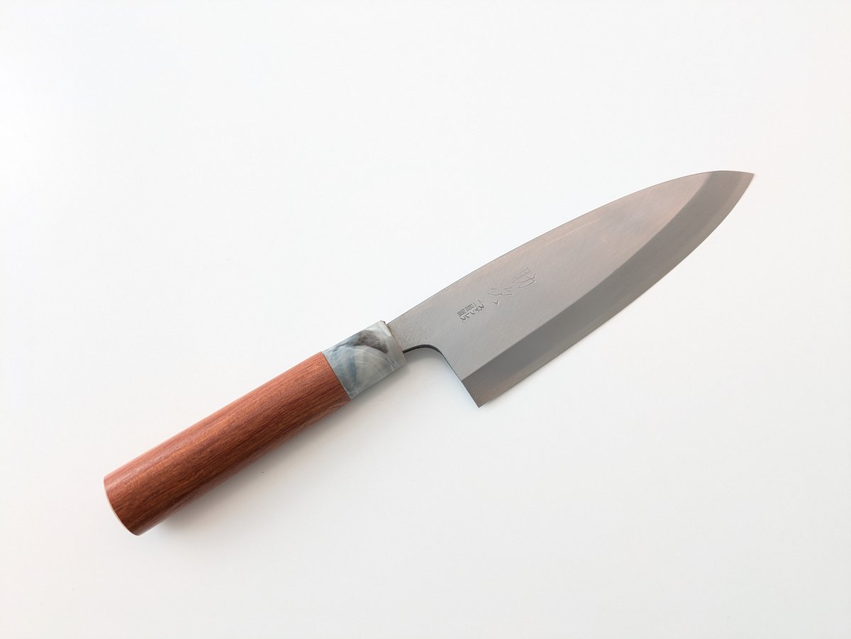 出刃包丁 ステンレス製 木製柄 C0903 | ステンレス出刃 | 6寸 | ブビンガ柄・朴木柄 | タケフナイフ
