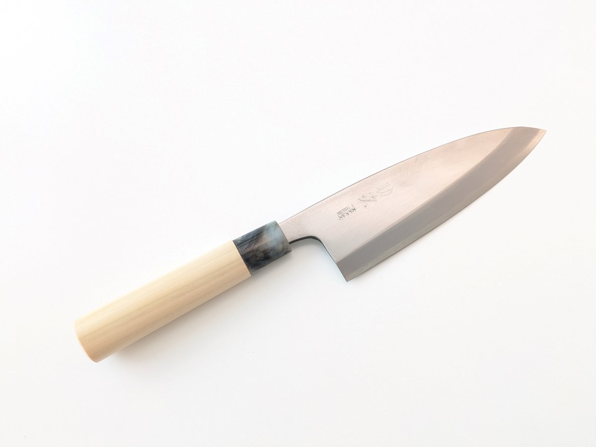 C0903 | ステンレス出刃 | 6寸 | ブビンガ柄・朴木柄 | タケフナイフ