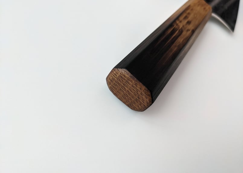 QB0906 | VG10ニッケル積層 | 牛刀210 | 磨き | 樫拭き漆柄 | タケフナ