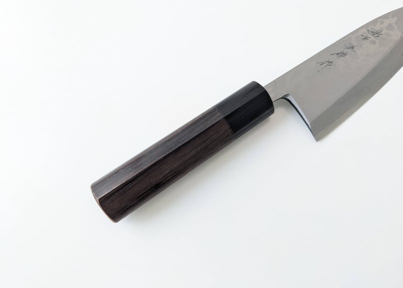 C0505 | 白紙積層 | 出刃4.5寸 | 紫檀しのぎ柄 | タケフナイフビレッジ