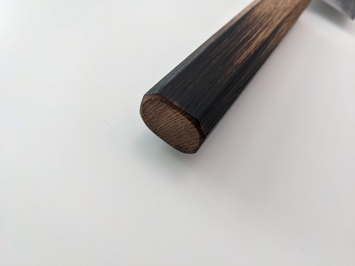 QB0903 | VG10ニッケル積層 | 三徳 | 磨き | 樫拭き漆柄