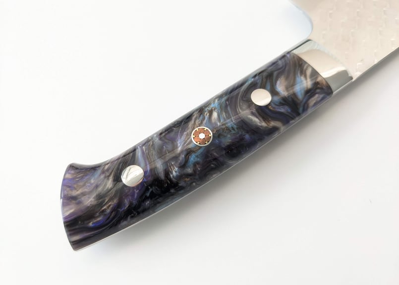 QH0334 | SPG STRIX | 鍔付菜切 | アクリル柄 (ブラック QH0334 | SPG STRIX | 鍔付菜切 | アクリル柄 (ブラック