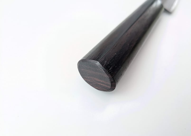 紫檀木地　銀打ち出し鍍金金具　金無垢シトドメ栗型 鞘 栗形用シトドメ｜居合刀＆真剣 刀装具