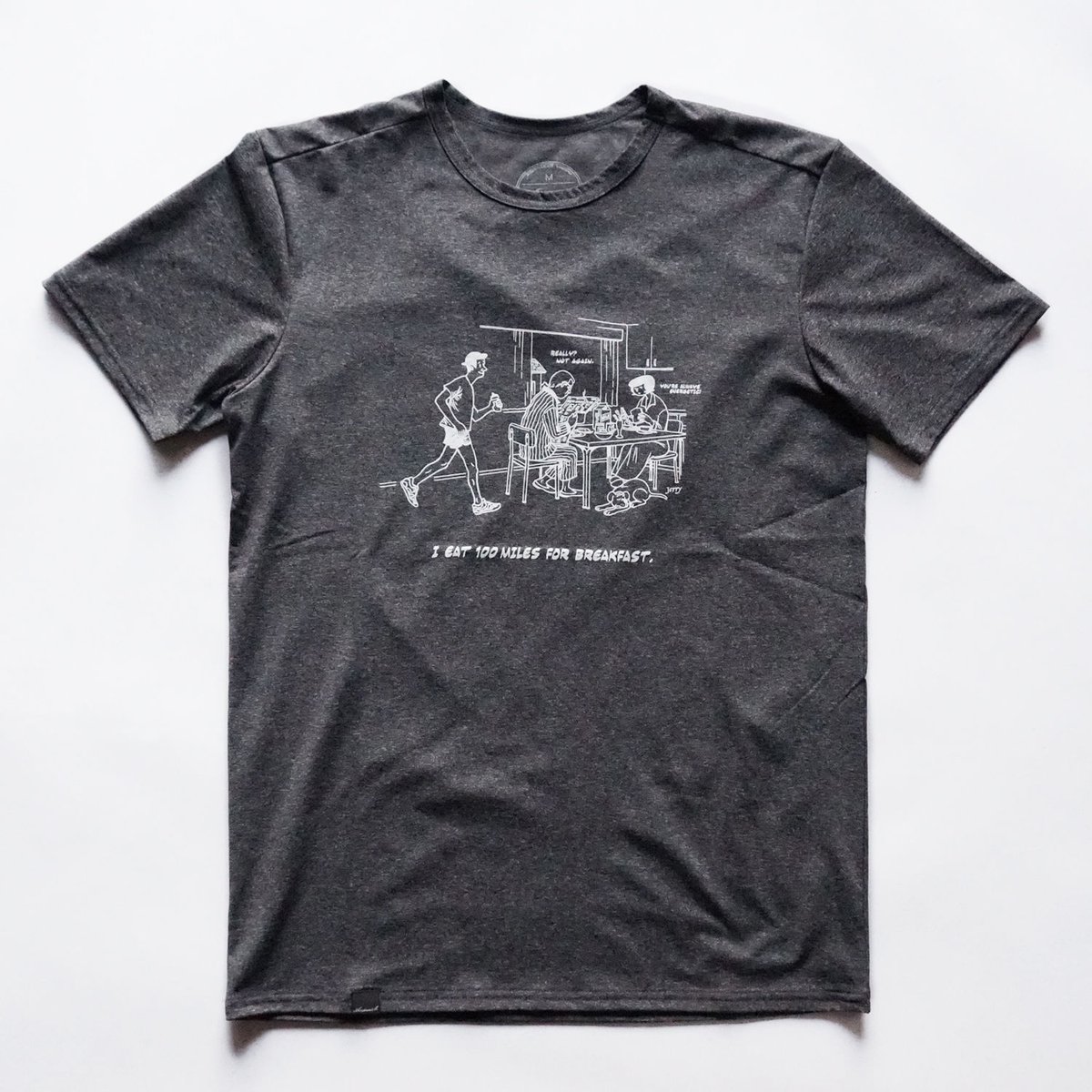 I EAT 100 MILE FOR BREAKFAST Tシャツ I eat 100miles for breakfast t-shirt - version2