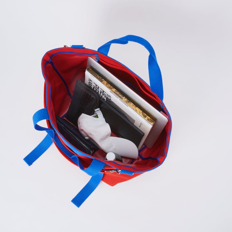 バッグ VAKT. bag / NYLON CHECK RED Red travel bag - Red | Benetton