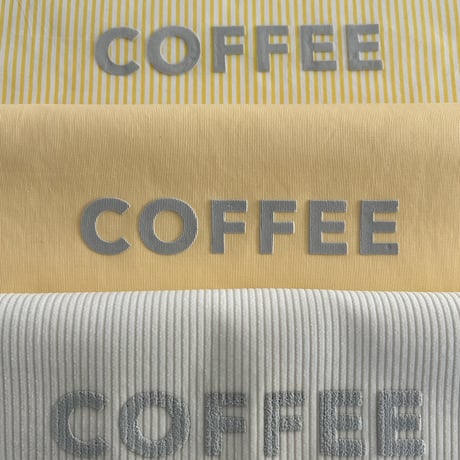 cafe shimaのオリジナルのカバン　　黄色生地　×   グレーロゴ文字