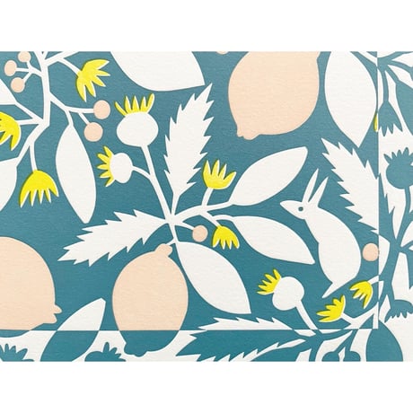 LETTER PRESS POSTER <lemon tree> 額装タイプ