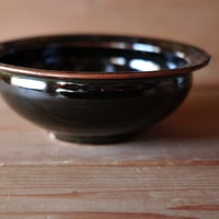 鉄釉　リム鉢
