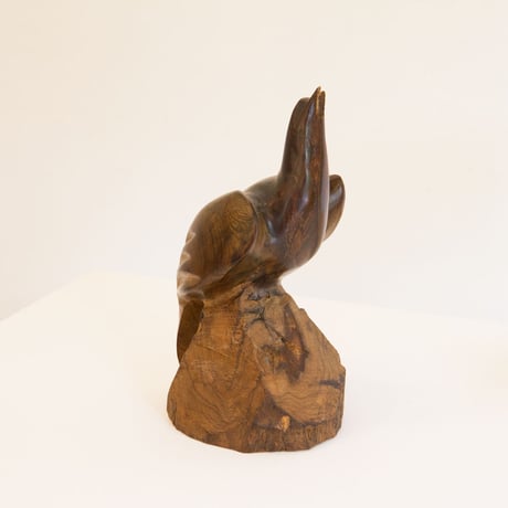 Wooden bird sculpture