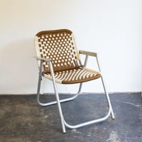 Hand woven folding chair