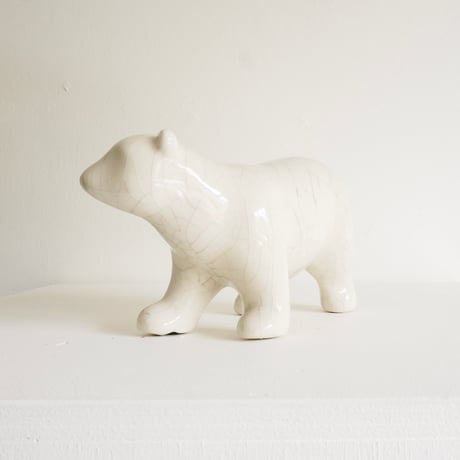 Stone White Bear sculpture