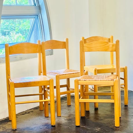 1980s Loewen stein Side Chair Set (paper cord)