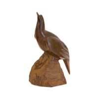 Wooden bird sculpture