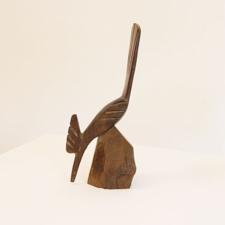 Wooden bird sculpture