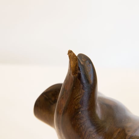 Wooden bird sculpture