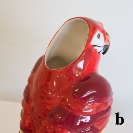 Ceramic parrot flower vase
