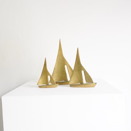 Brass Sailboat Object 3set