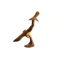 Wooden bird sculpture