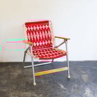 Hand woven folding chair