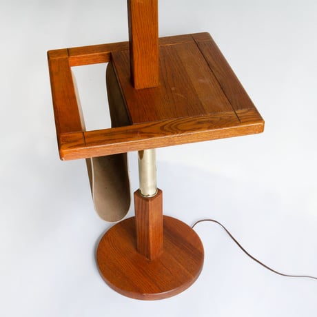 VINTAGE FLOOR LAMP With Magazine Rack