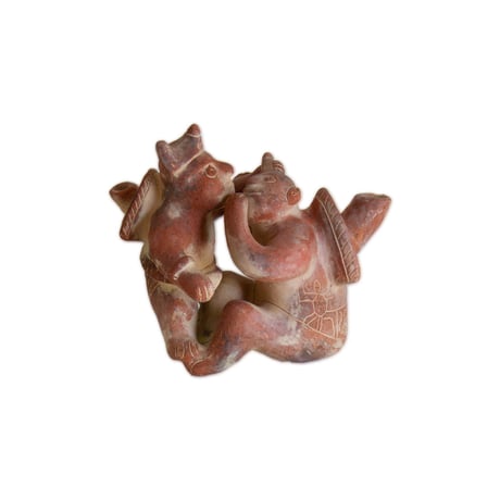Ceramic tribal art sculpture